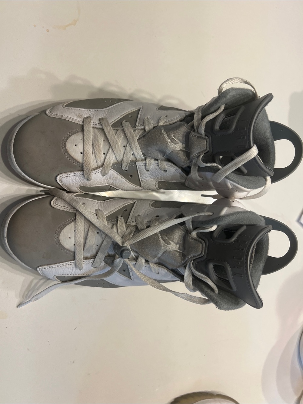 Jordan Men's Air Retro Sneakers in Gray and White